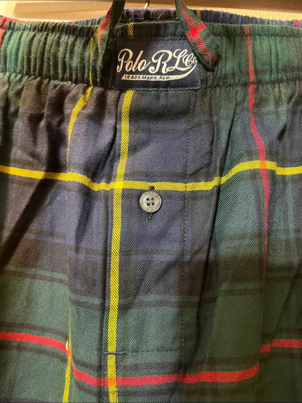 NWT - Polo Ralph Lauren 100% Cotton Green Plaid Pajama Bottoms Men’s Medium